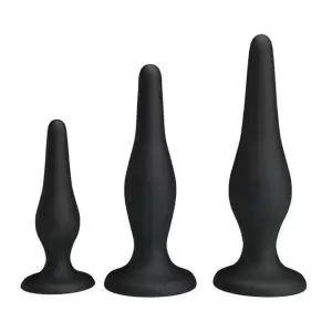 Ran Tan Plan Plugs anales Set 3 tapones anales silicona